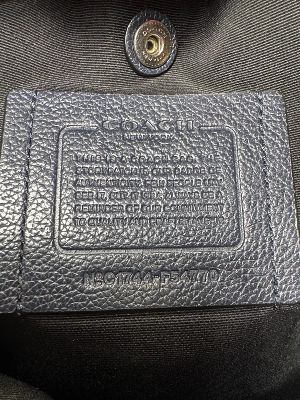COACH CHARLES LEATHER SLING PACK BAG IN MIDNIGHT